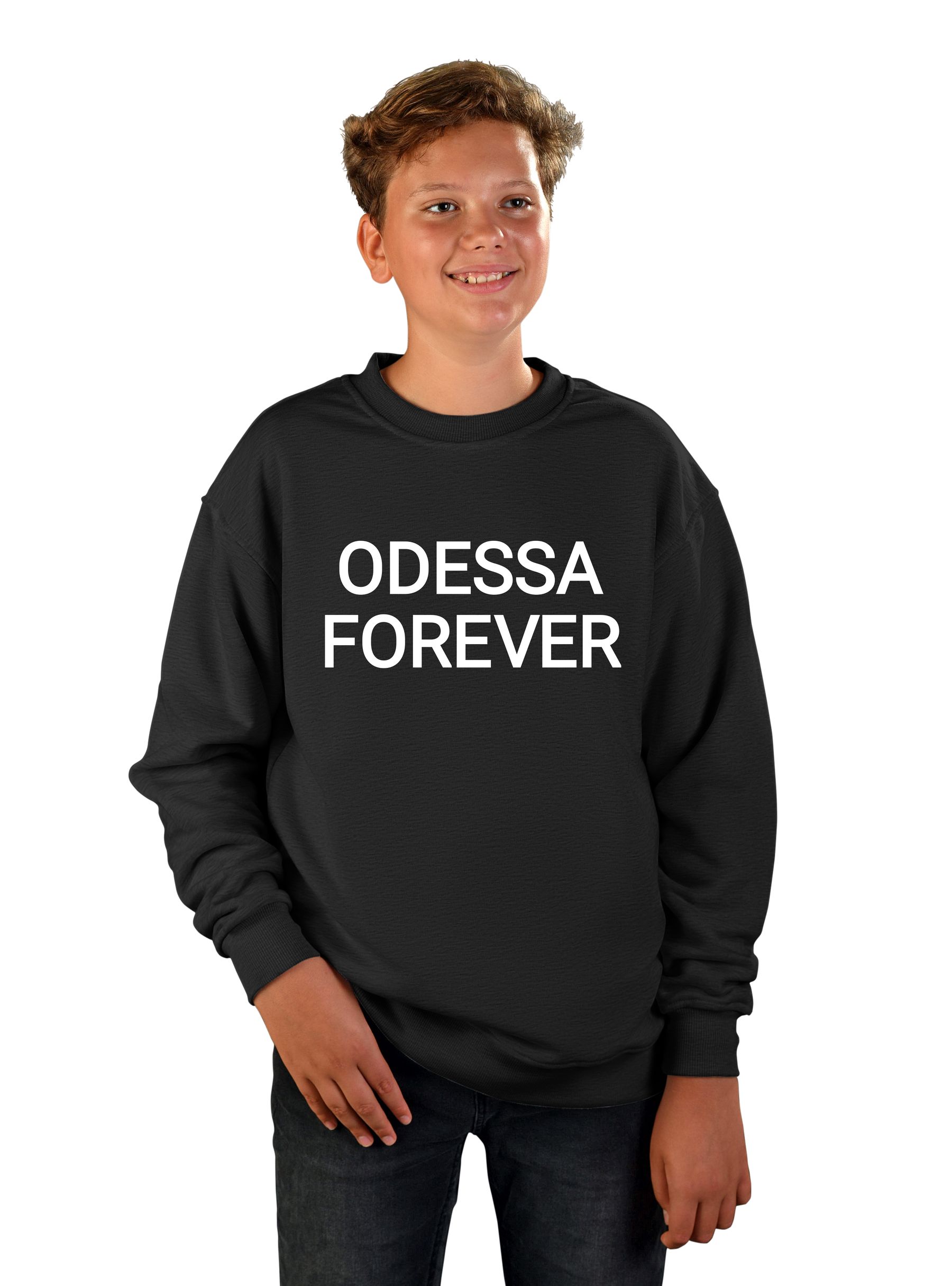 Teenage sweatshirt for boys "Odessa forever", inscription