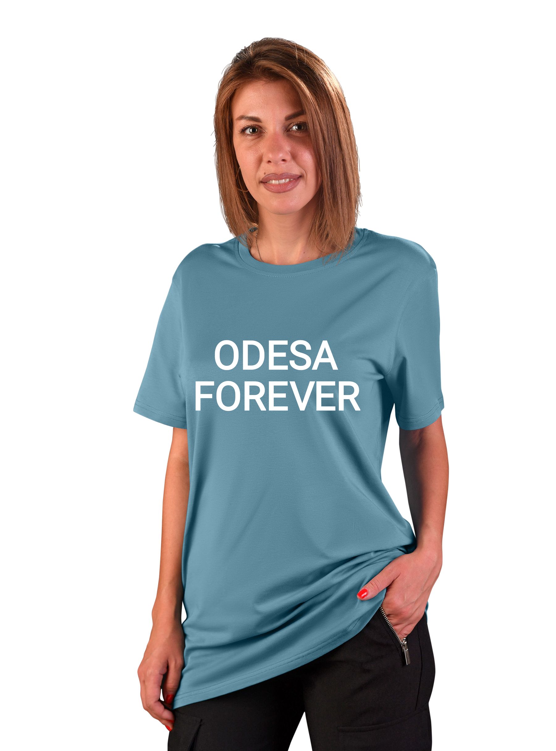 Футболка женская "Odesa forever", надпись