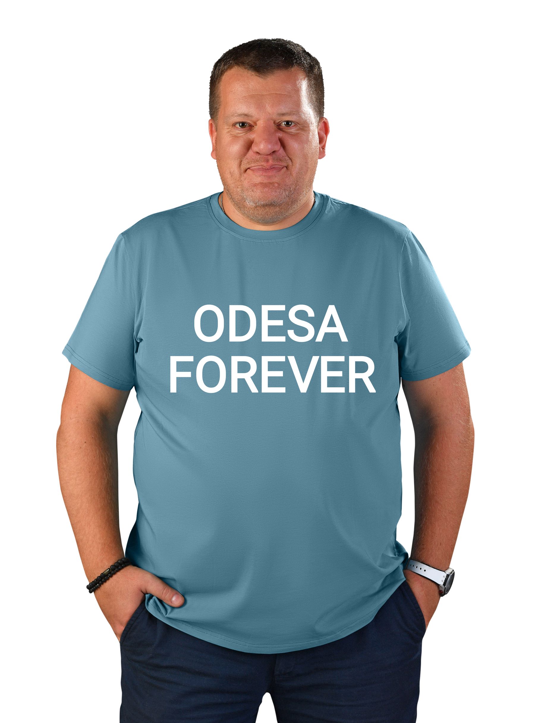 Футболка мужская "Odesa forever", надпись