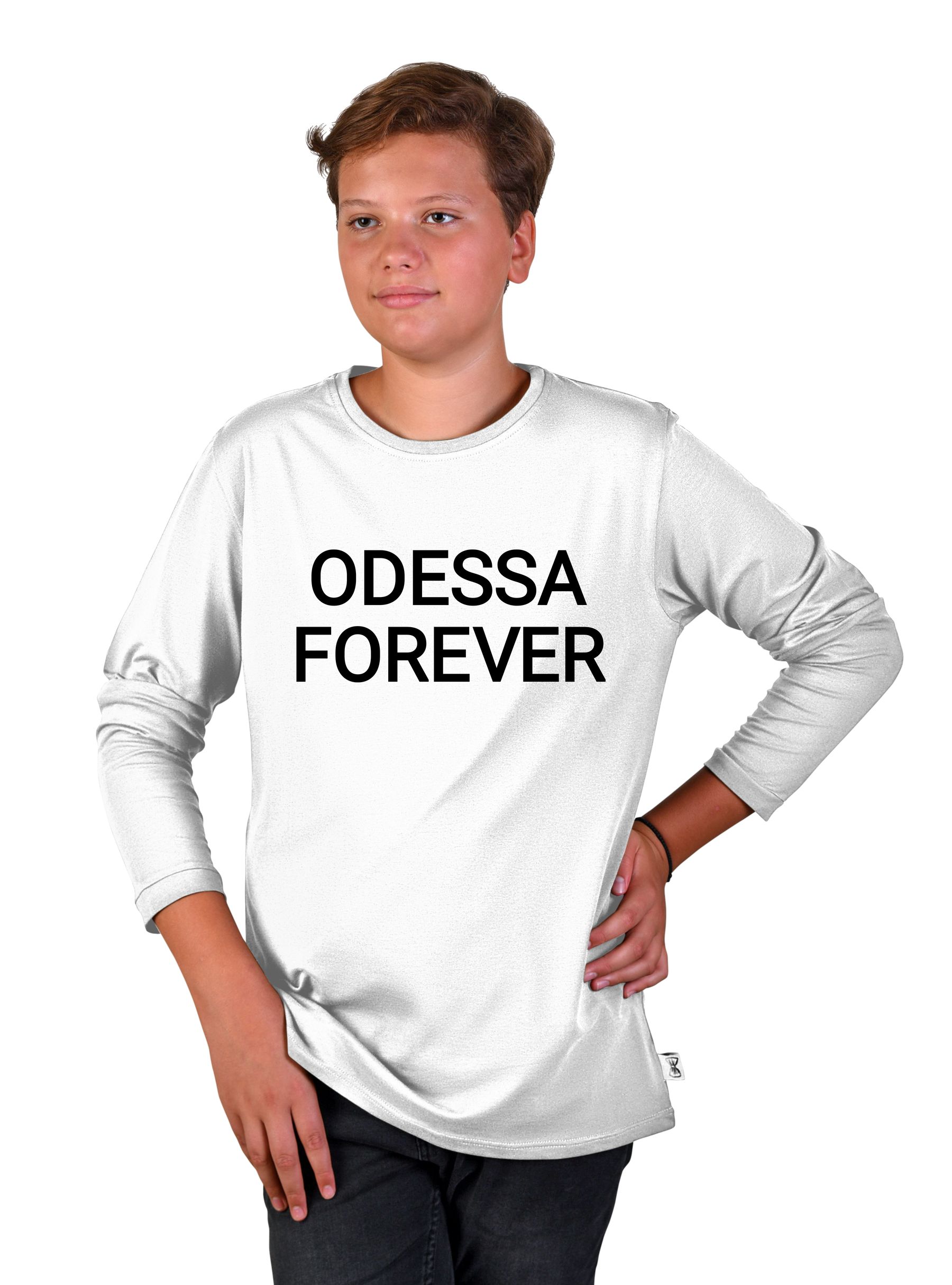 Футболка подростковая для юноши "Odessa forever", длинный рукав, надпись