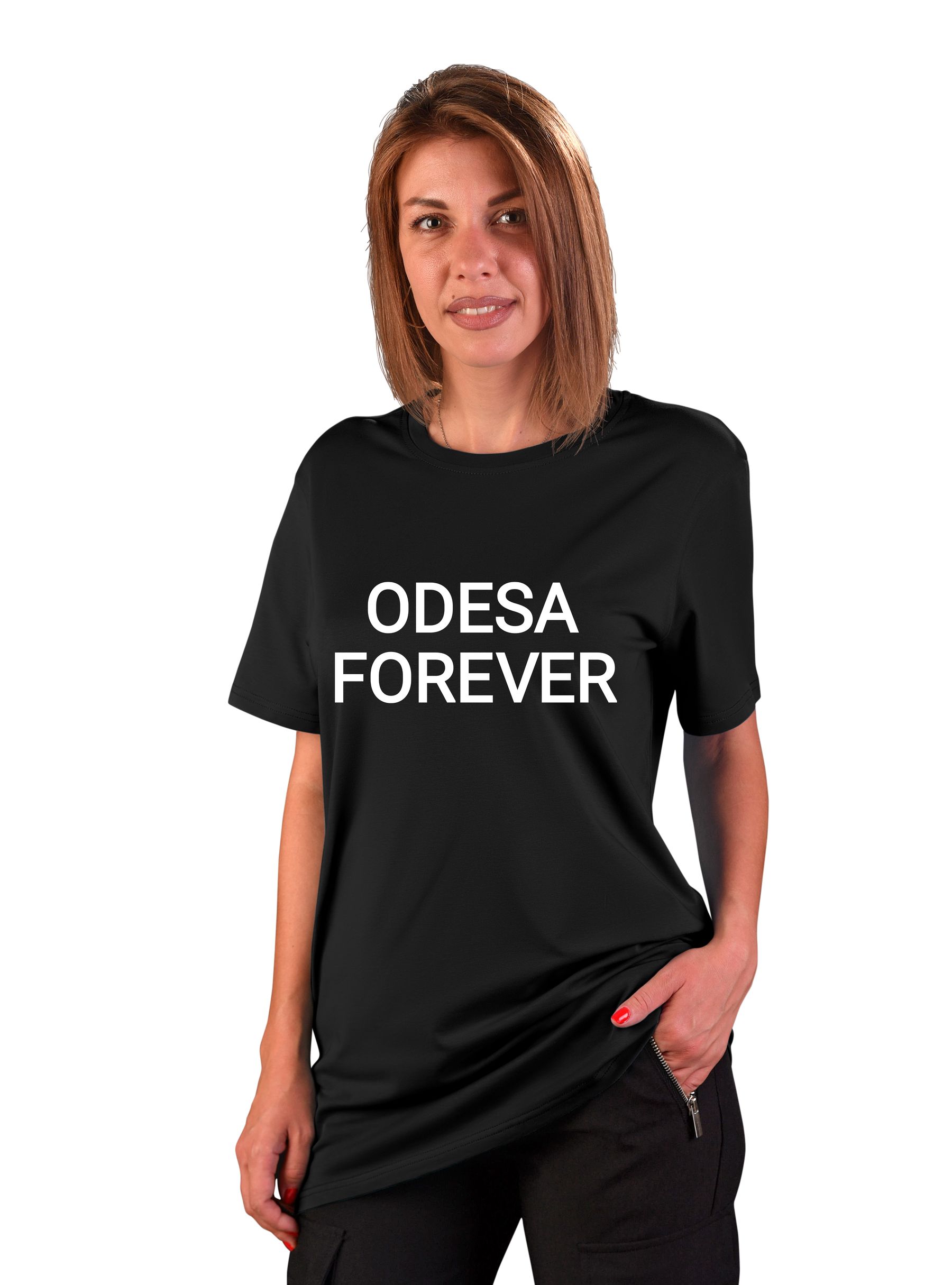 Футболка женская "Odesa forever", надпись