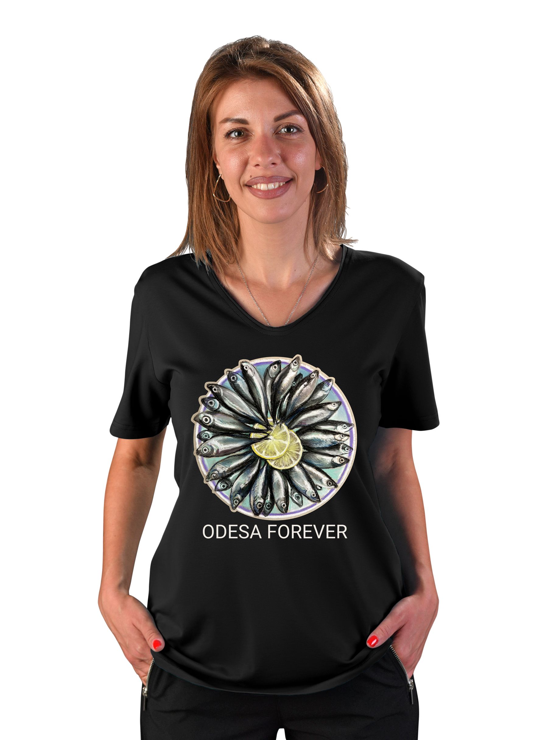 Women's t-shirt "Odessa forever", v-neck
