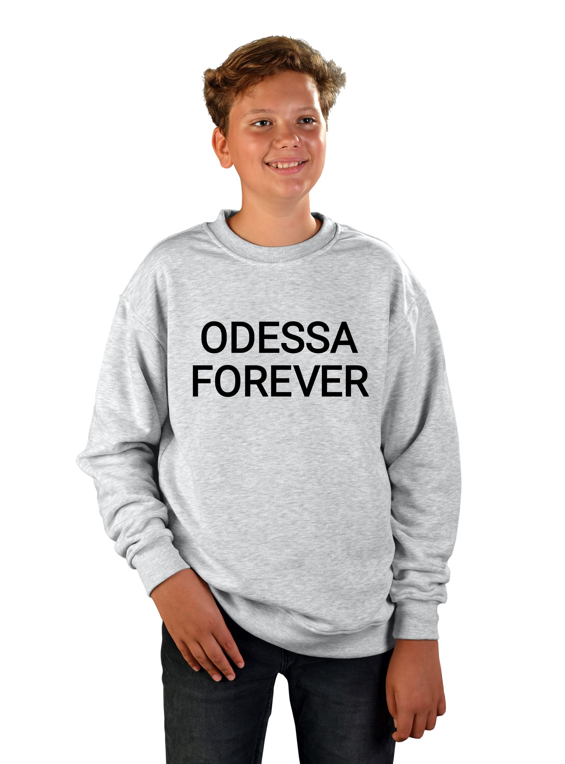 Teenage sweatshirt for boys "Odessa forever", inscription