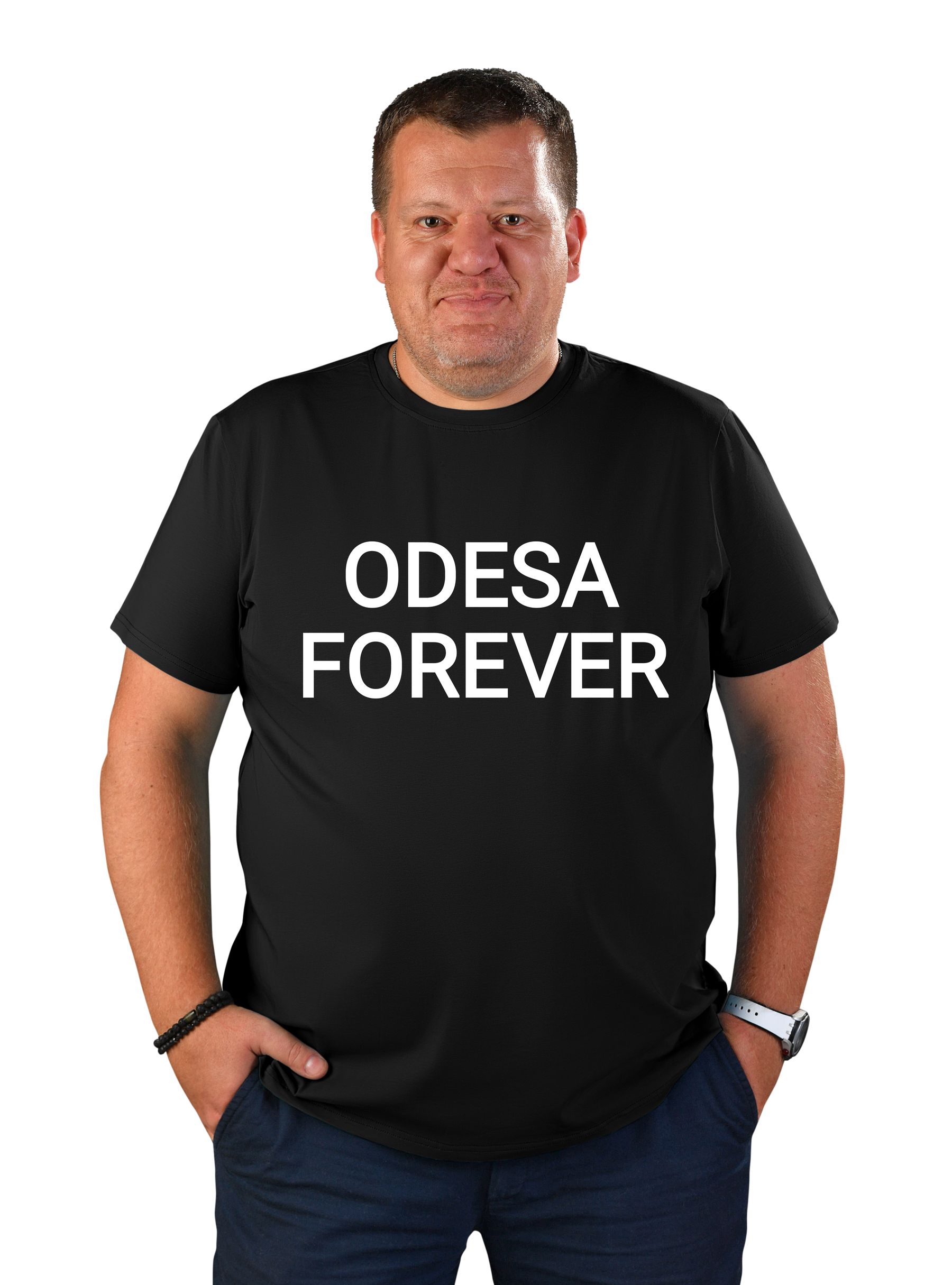 Футболка мужская "Odesa forever", надпись