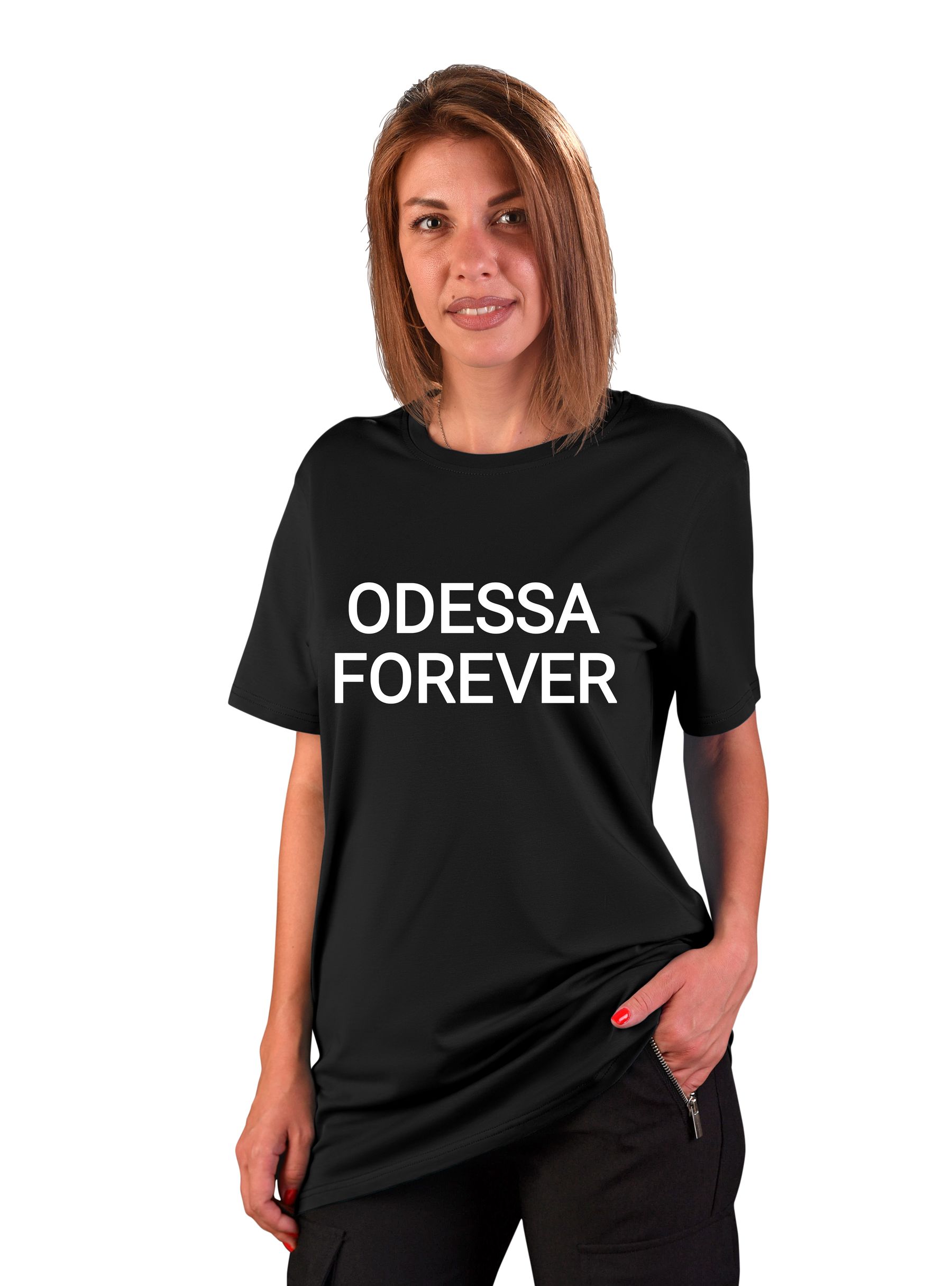 Футболка женская "Odessa forever", надпись