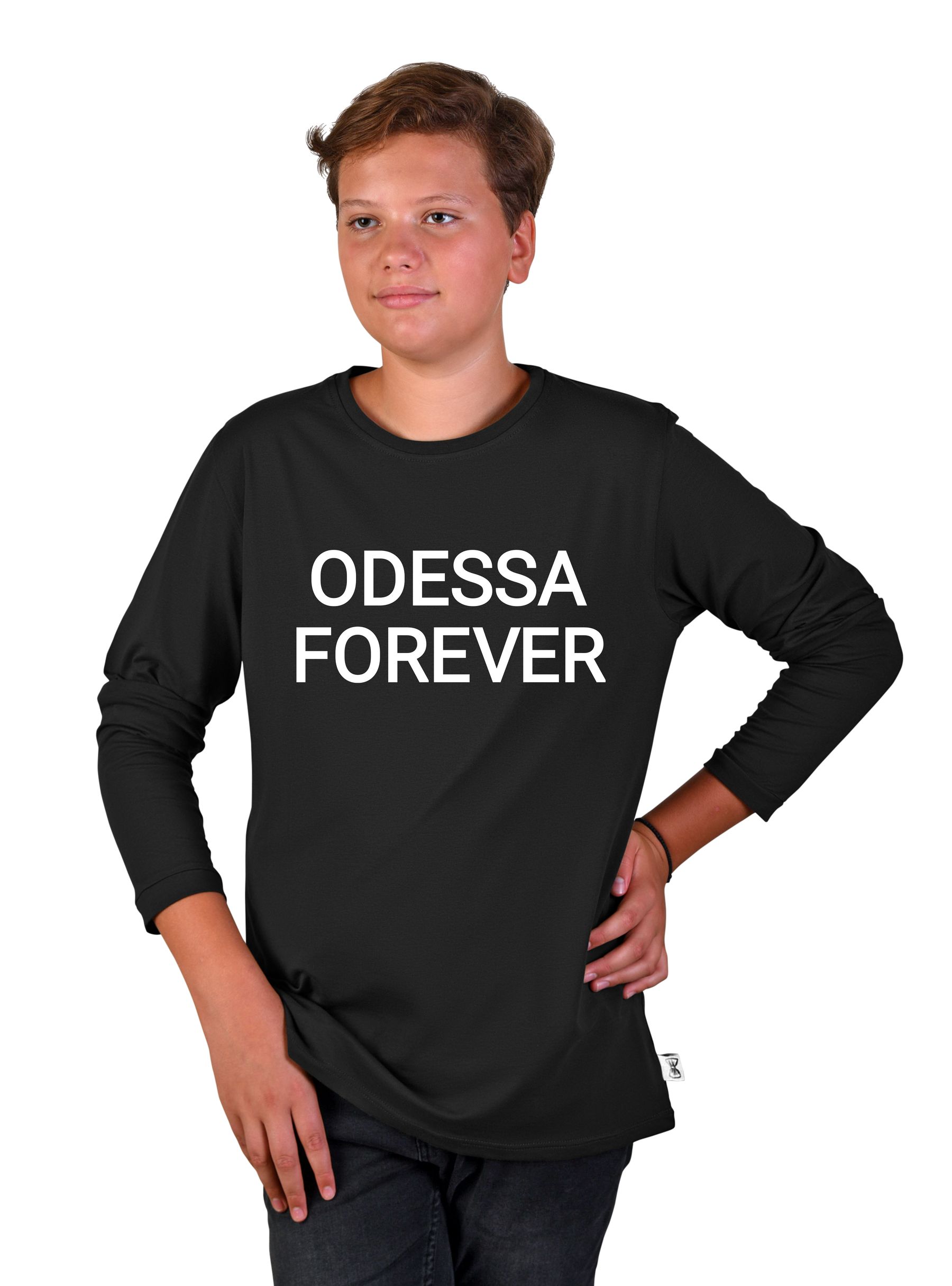 Футболка подростковая для юноши "Odessa forever", длинный рукав, надпись