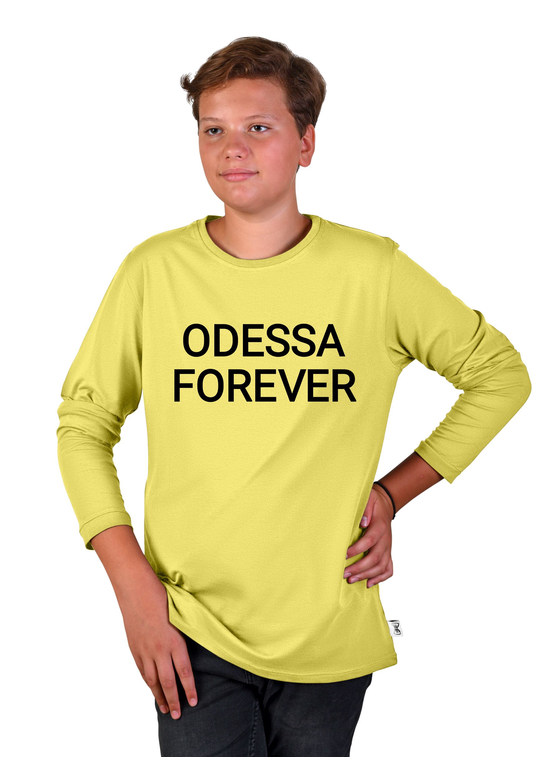Футболка подростковая для юноши "Odessa forever", длинный рукав, надпись