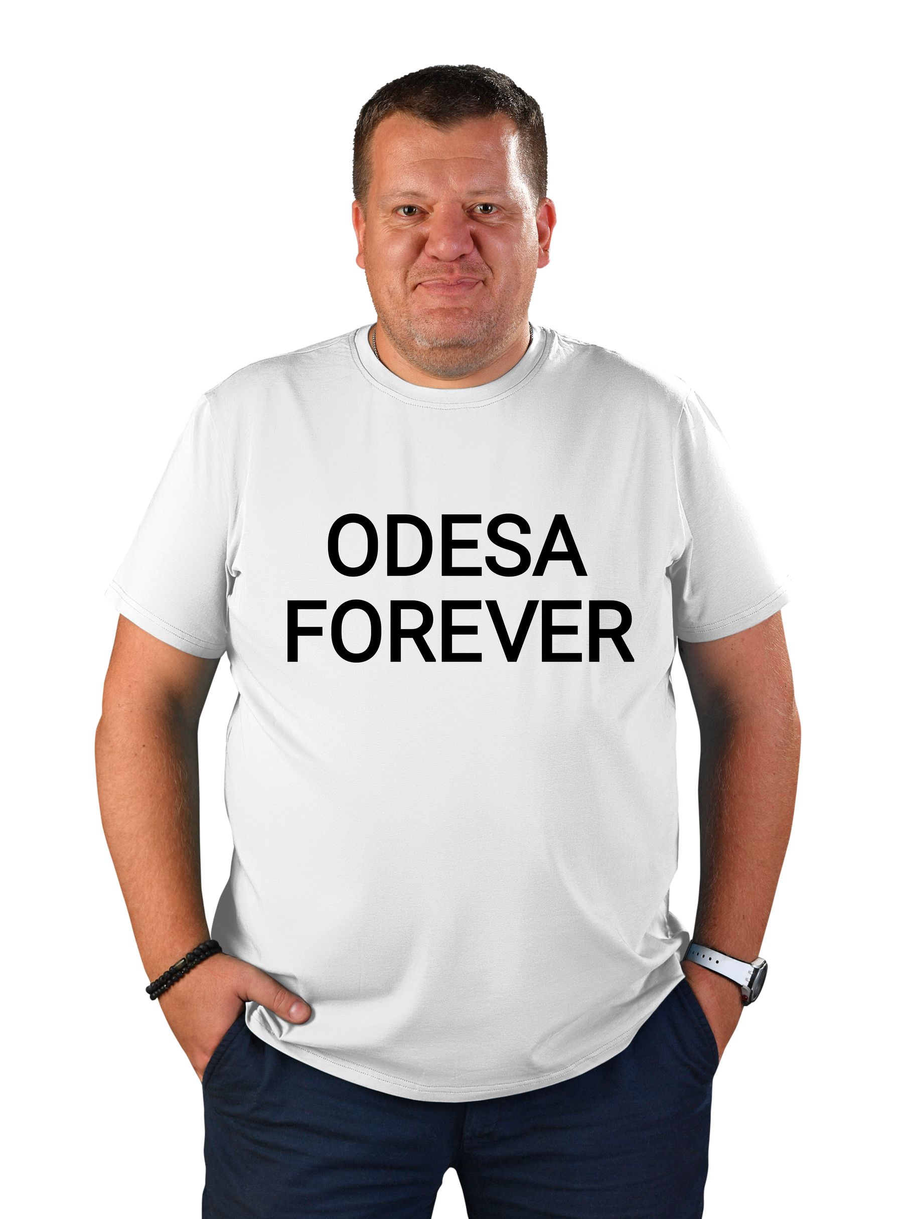 Футболка мужская "Odesa forever", надпись