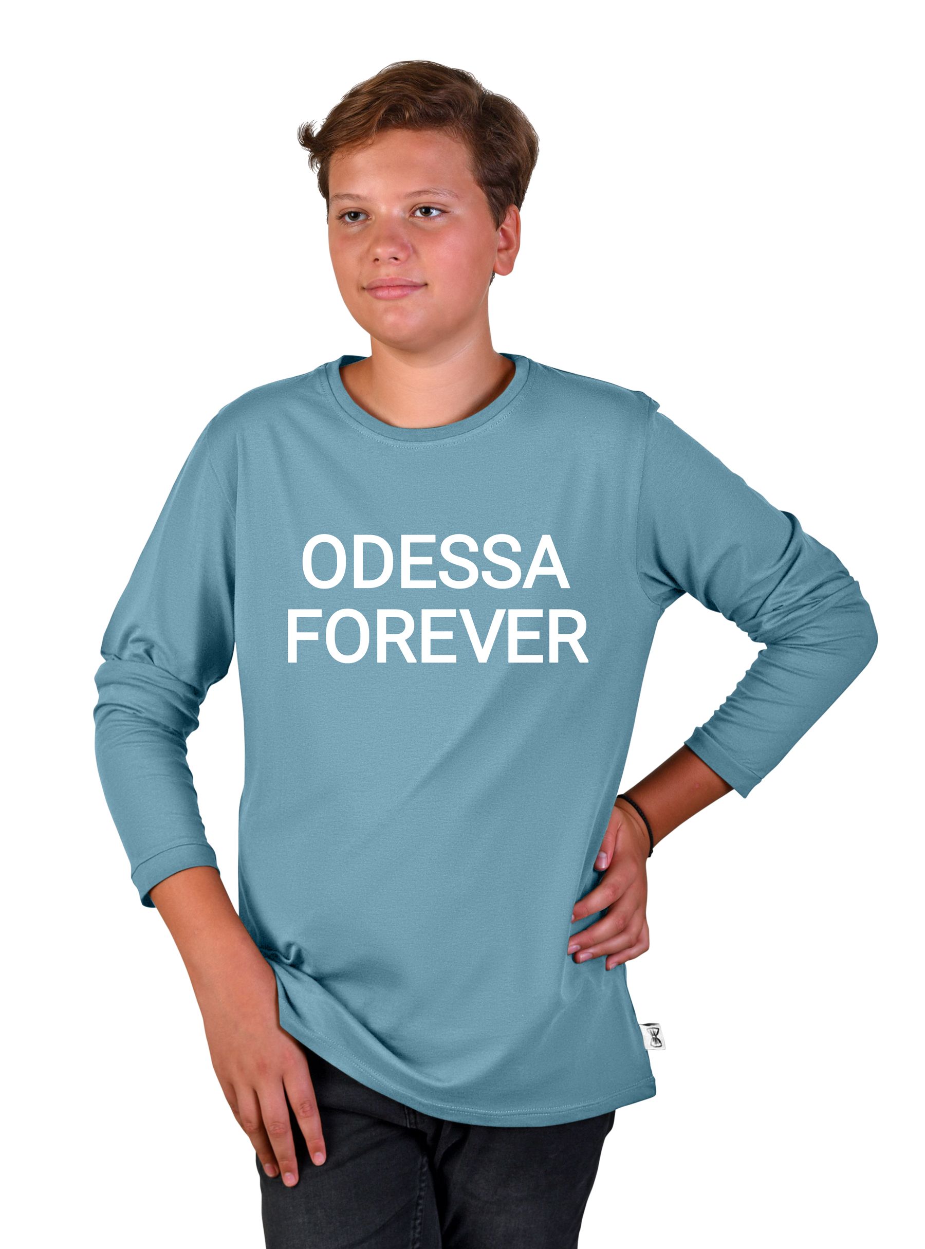 Футболка подростковая для юноши "Odessa forever", длинный рукав, надпись