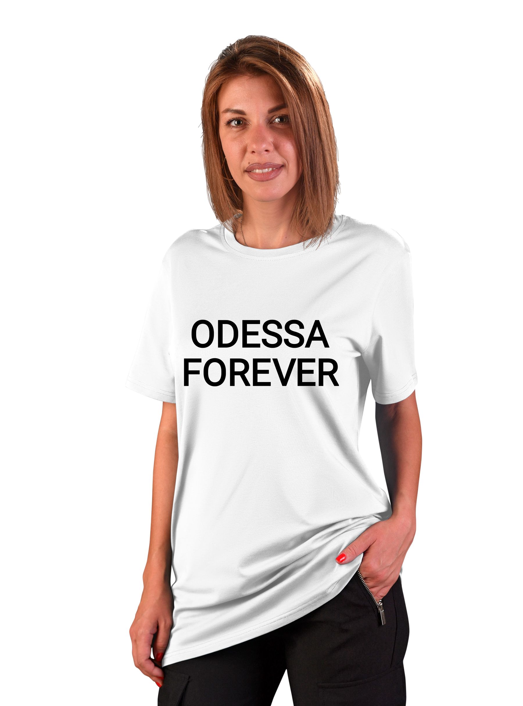 Футболка женская "Odessa forever", надпись