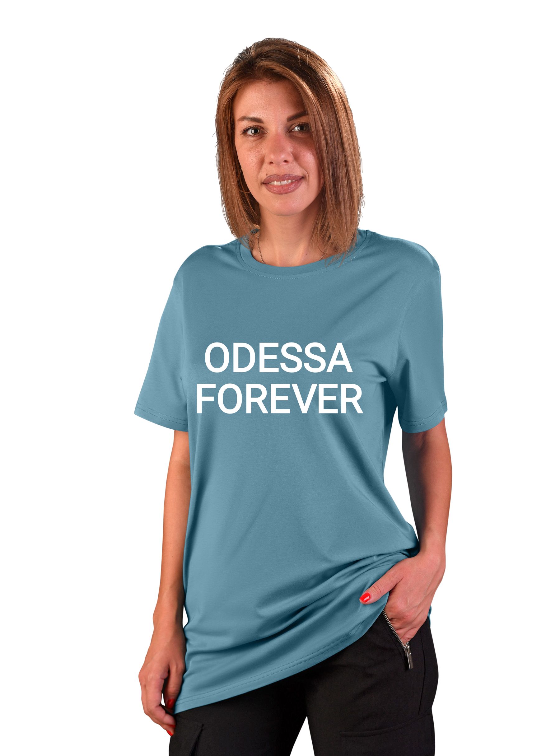Футболка женская "Odessa forever", надпись