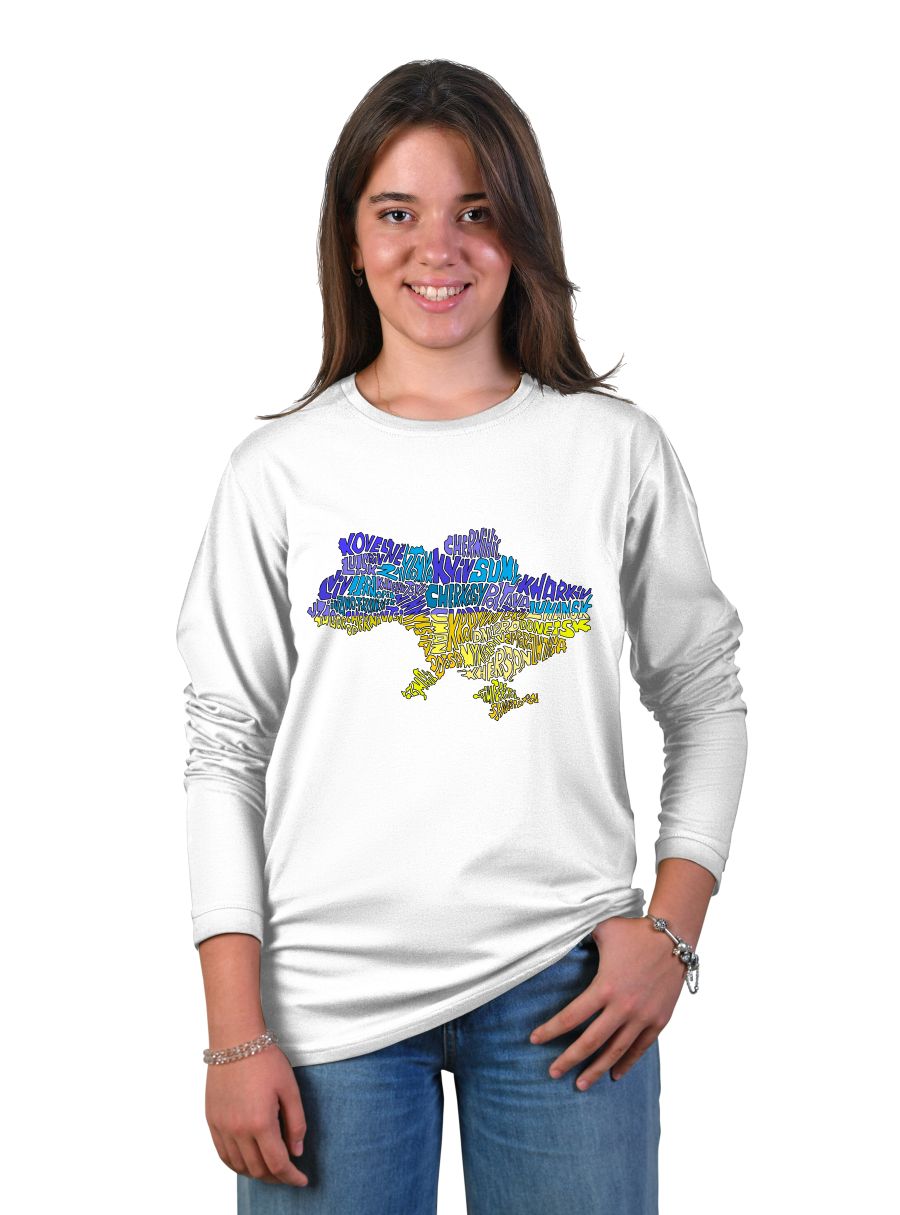 "Ukraine" teenage t-shirt for a girl, long sleeve